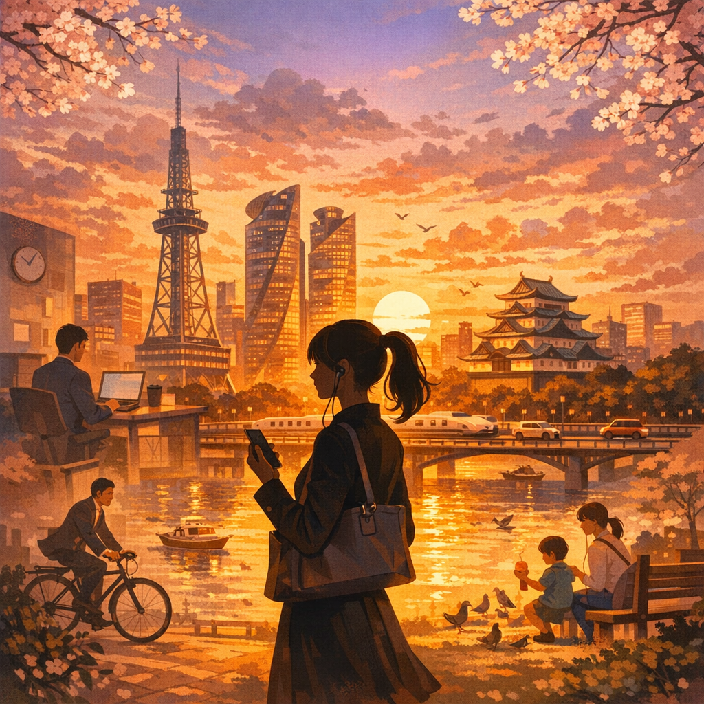 名古屋を拠点とした相川まりえの生活イメージイラスト