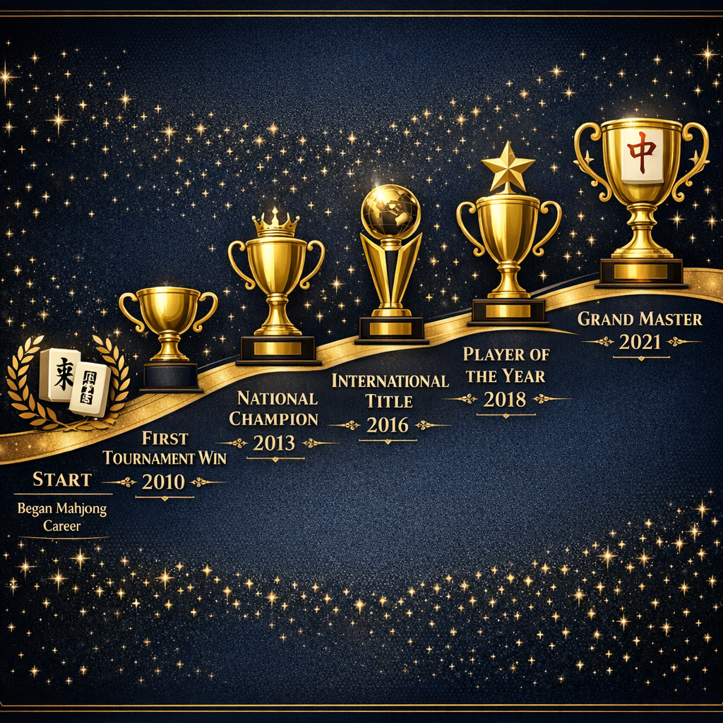 相川まりえの経歴とタイトル獲得タイムラインを表すイラスト