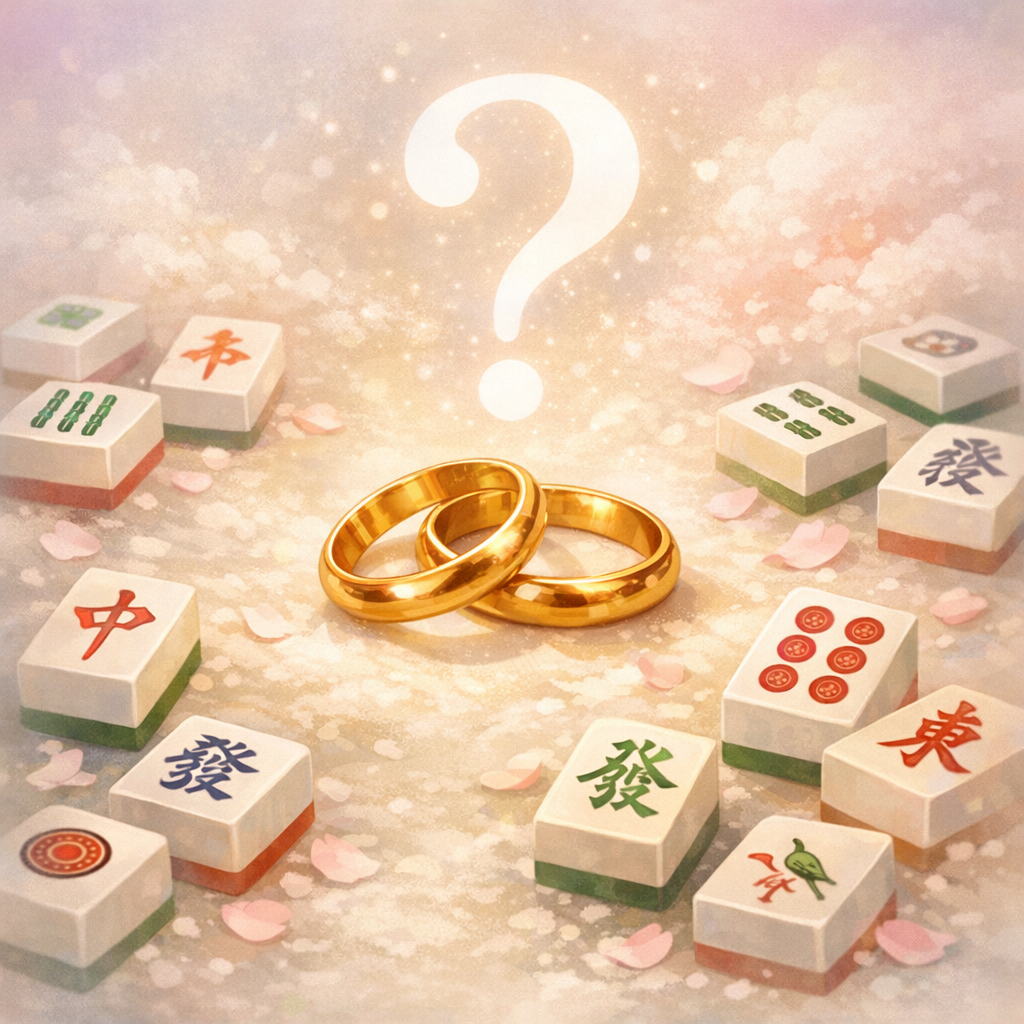 結婚・未婚状況を確認するイメージイラスト