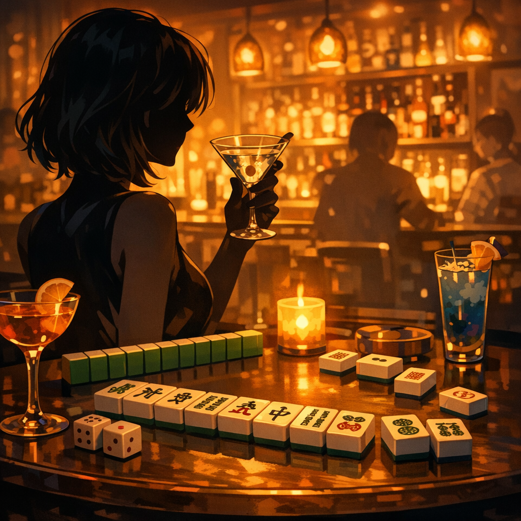 麻雀プロのプライベートな素顔を表すイメージイラスト