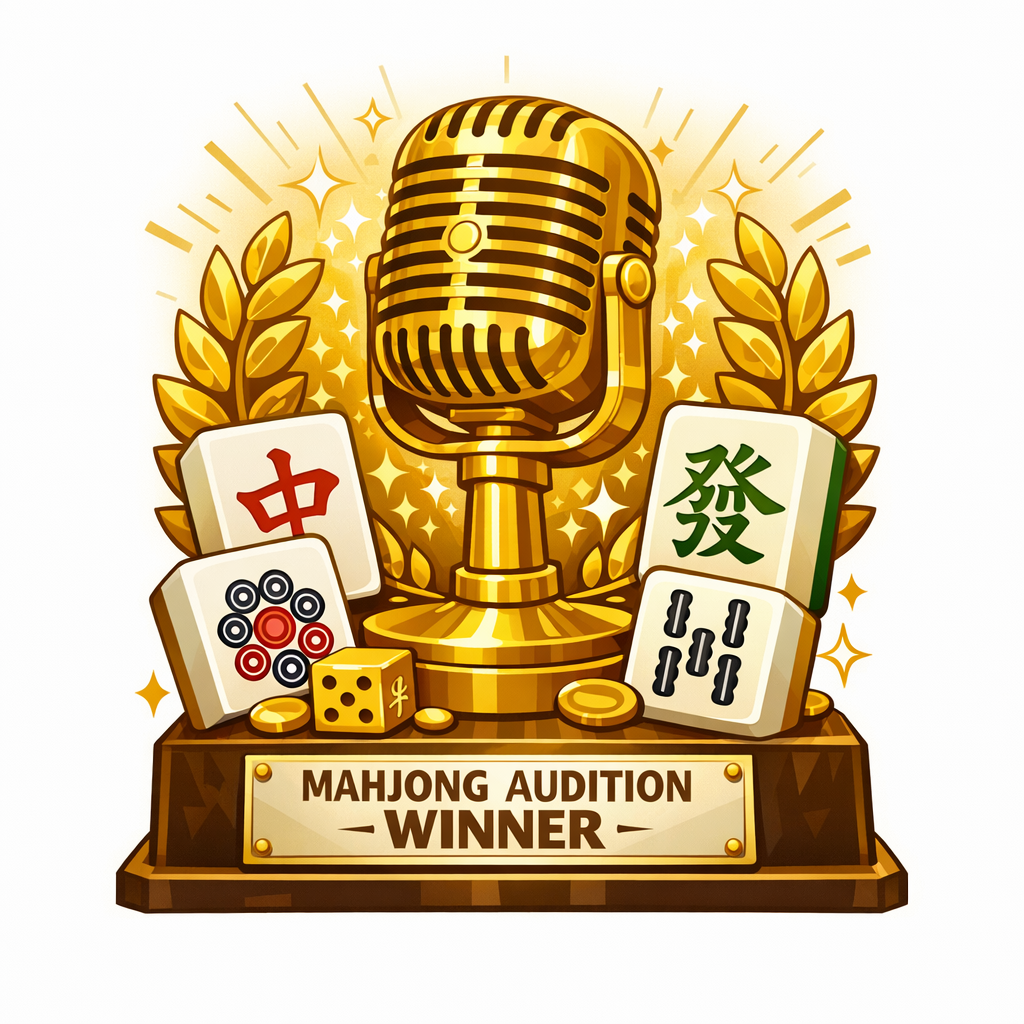 実況オーディション優勝を表すイラスト