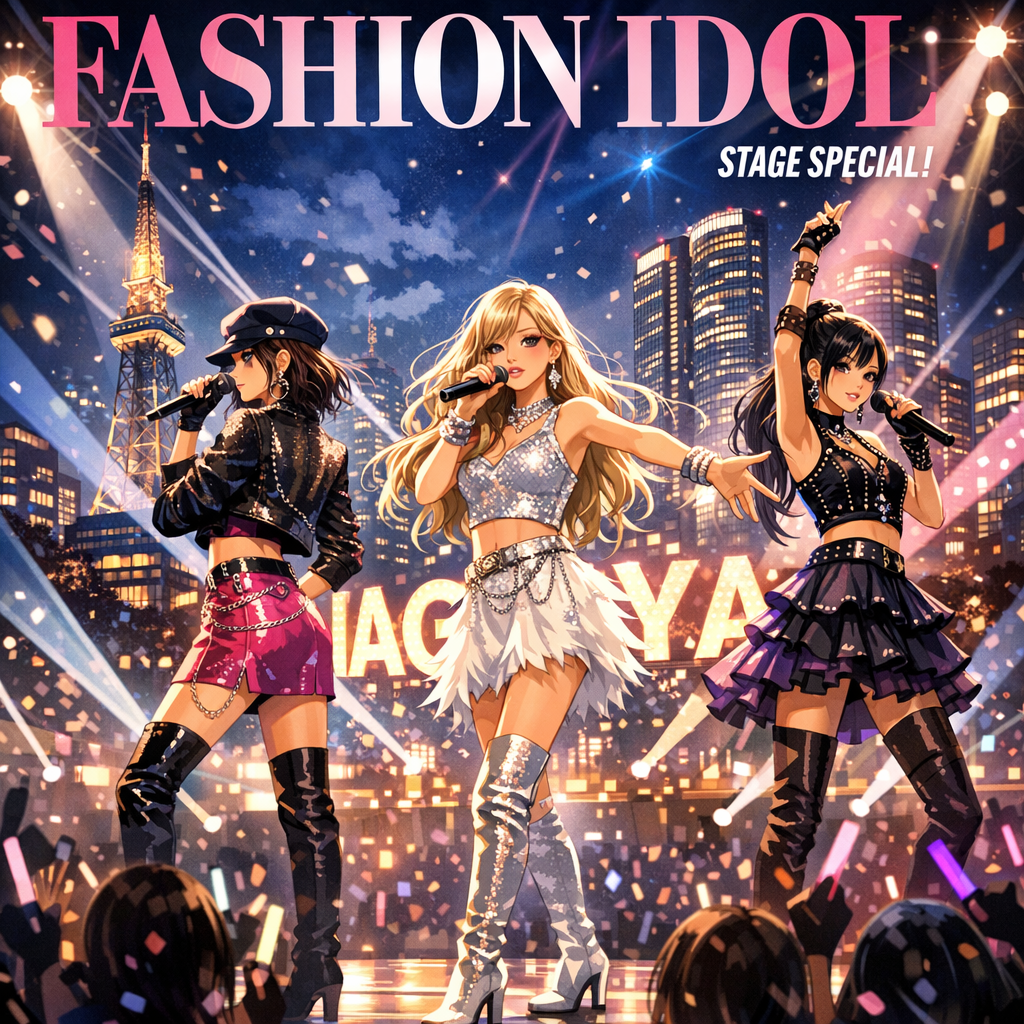 アイドル・読者モデル時代のイメージイラスト