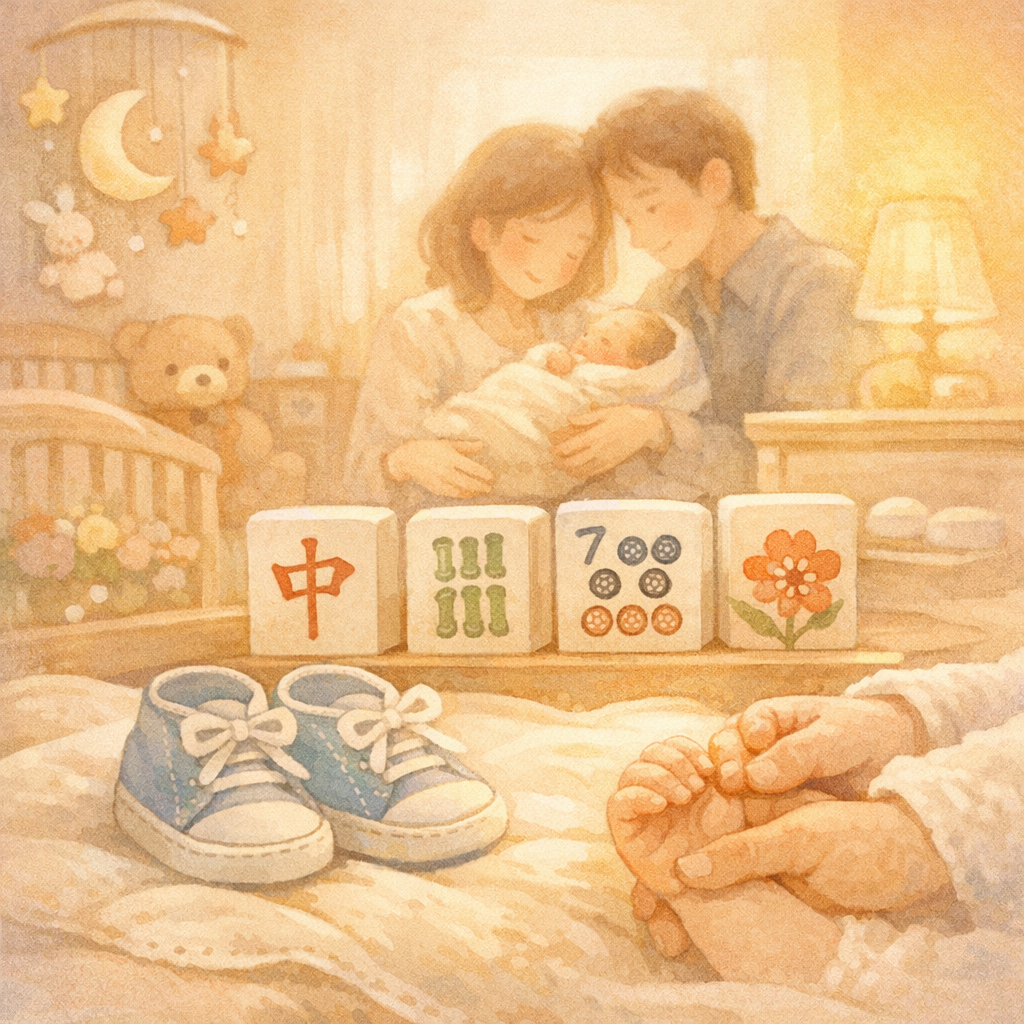 長男誕生イメージイラスト