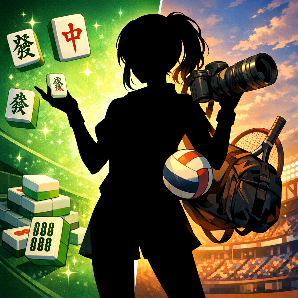 二刀流キャリアの自己表現をイメージしたイラスト