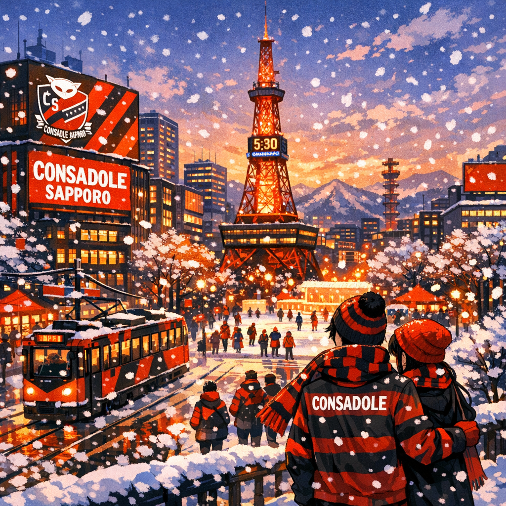 北海道と木下遥の地元愛をイメージしたイラスト