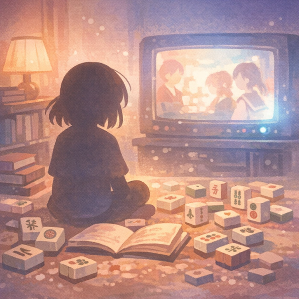 麻雀との出会いを表すイラスト