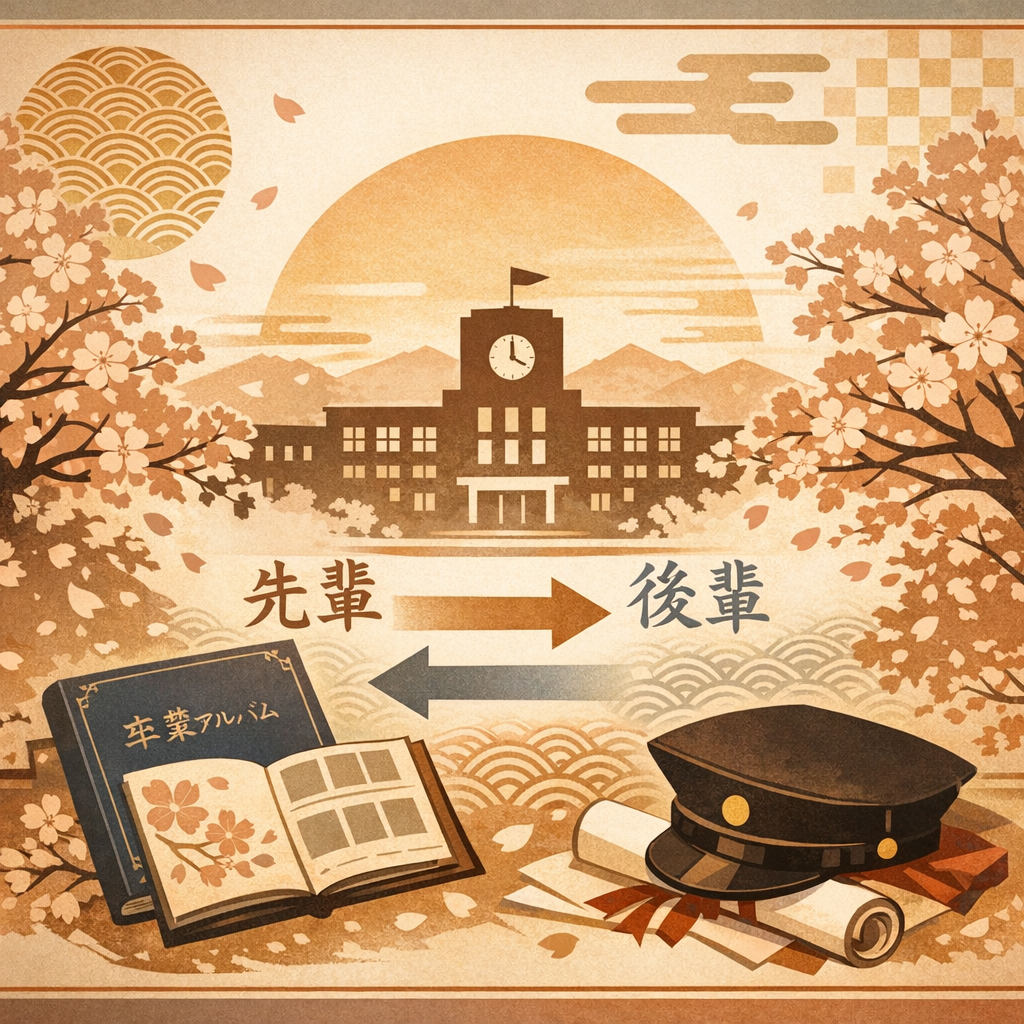 高校の学年関係をイメージしたイラスト